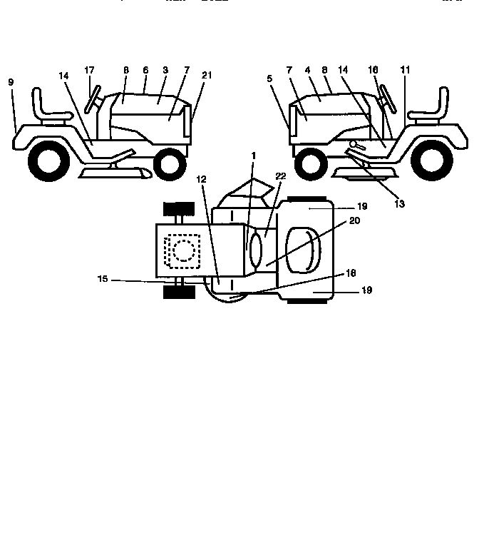 Decals Diagram and Parts List for 917256891  Craftsman Lawn Tractor