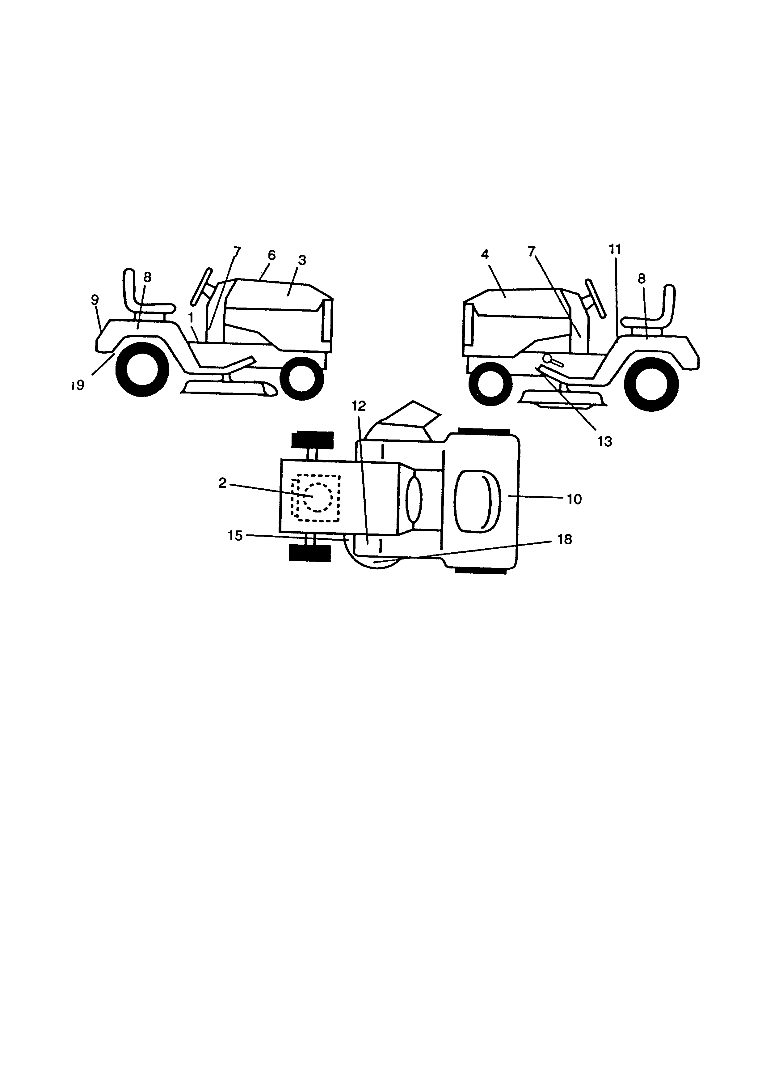 Decals Diagram and Parts List for 917270623  Craftsman Lawn Tractor