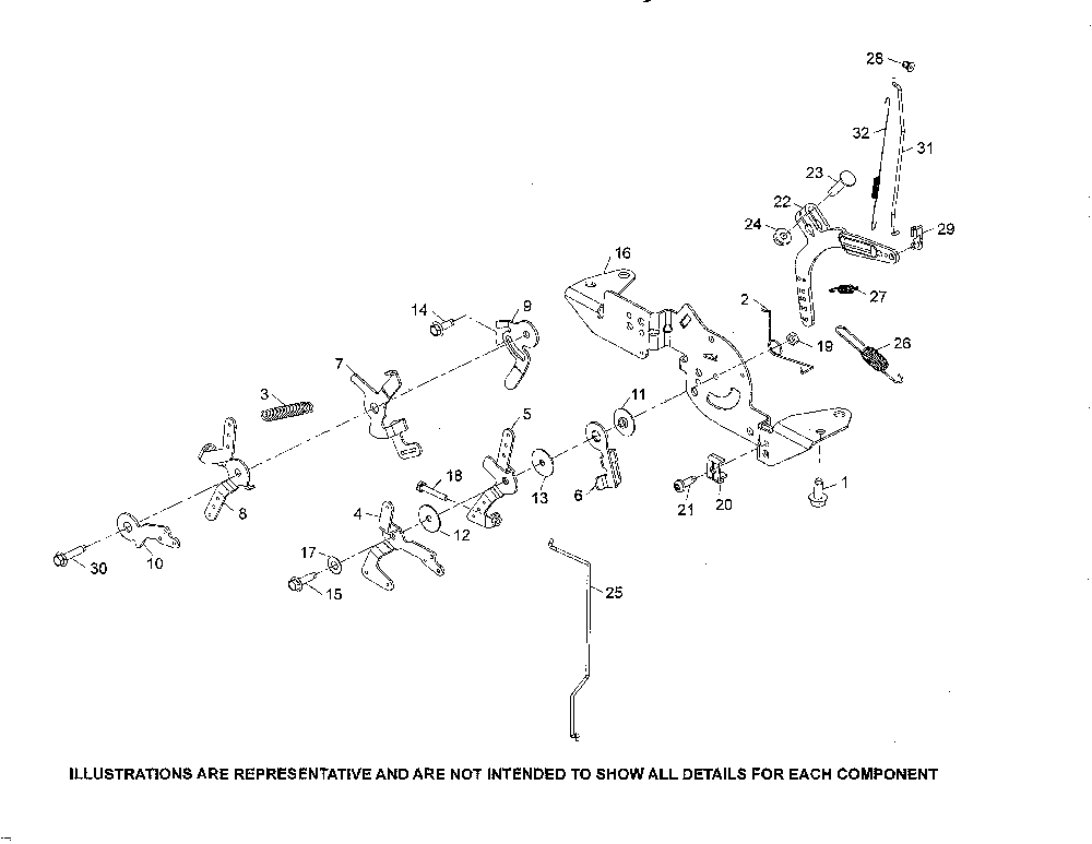 Engine control Diagram and Parts List for 96042022000  Craftsman Lawn Tractor