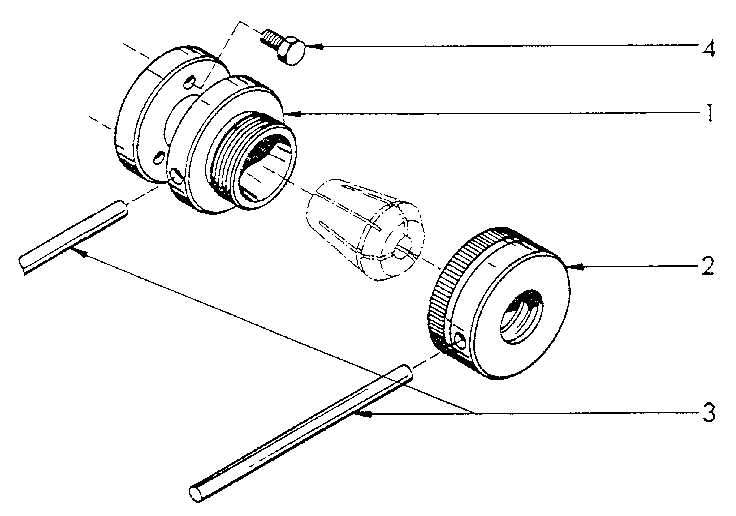 Collet Holder Diagram and Parts List for 549289000  Craftsman Lathe