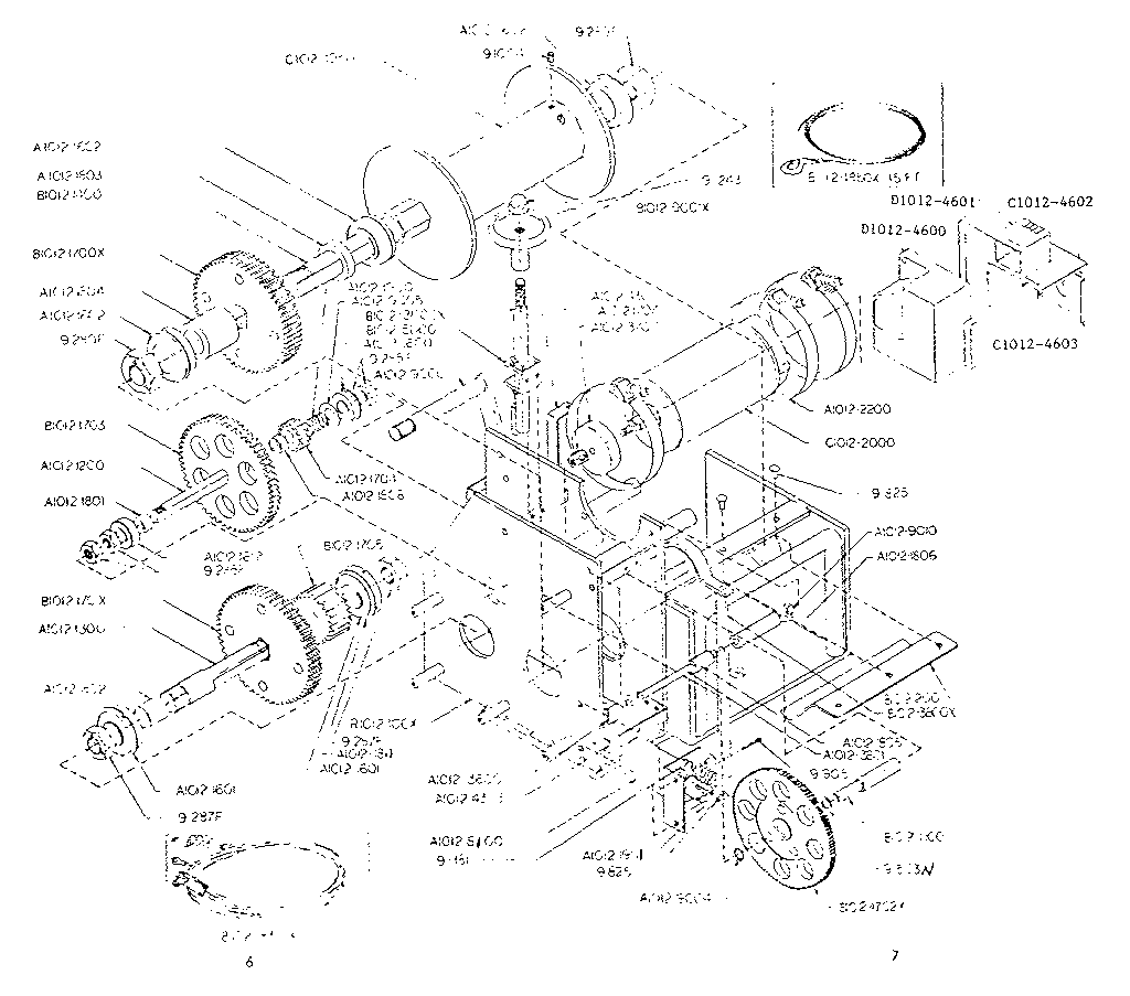 Replacement Parts Diagram and Parts List for 61908  Craftsman Hoist & Winch