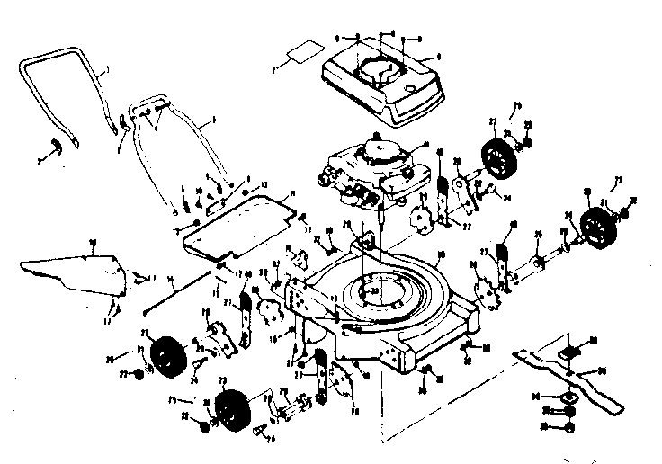 Unit Parts Diagram and Parts List for 13190230  Craftsman Lawn Mower