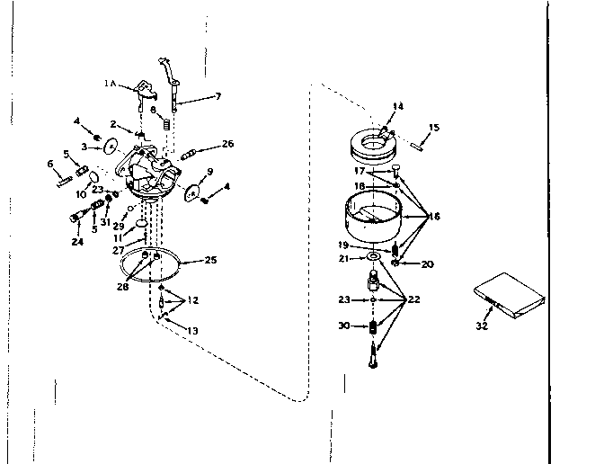 Carburetor No. 631063a Diagram and Parts List for 143567042  Craftsman Engine