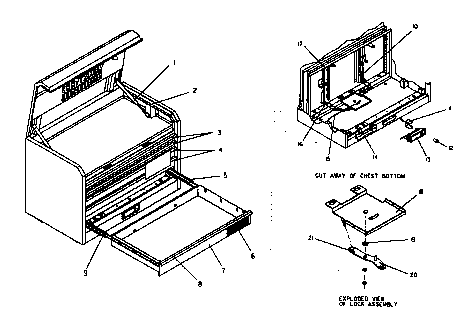 Cabinet Parts Diagram and Parts List for 706619920  Craftsman Tool Stand & Cart