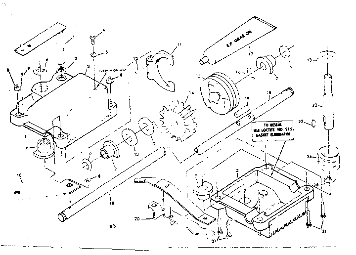 Gear Case Assembly (no. 83492) Diagram and Parts List for 131978300  Craftsman Lawn Mower