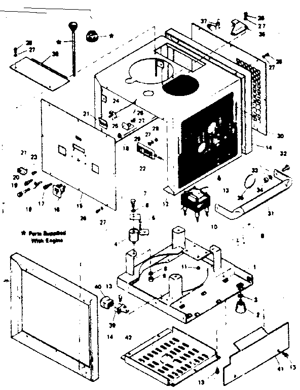 Mounting Base & Housing Diagram and Parts List for 580323021  Craftsman Engine