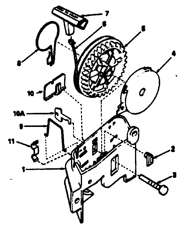 Rewind Starter Diagram and Parts List for 143354462  Craftsman Engine