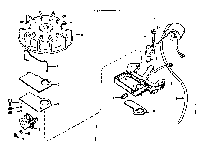 Starter Assembly Diagram and Parts List for 917350250  Craftsman Chainsaw