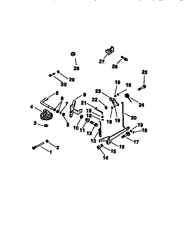 Governor Div71/501 Diagram and Parts List for 501MV20S-57527  Craftsman Engine