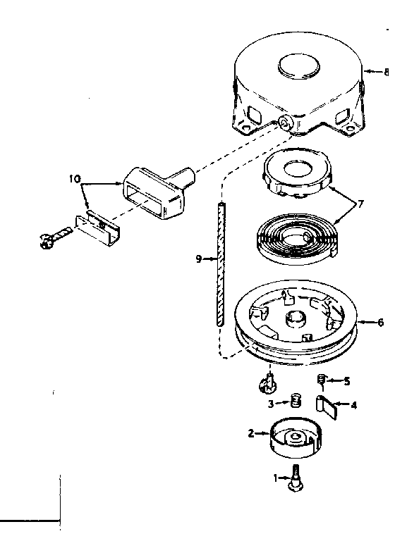 Rewind Starter No. 590420 Diagram and Parts List for 143161262  Craftsman Engine