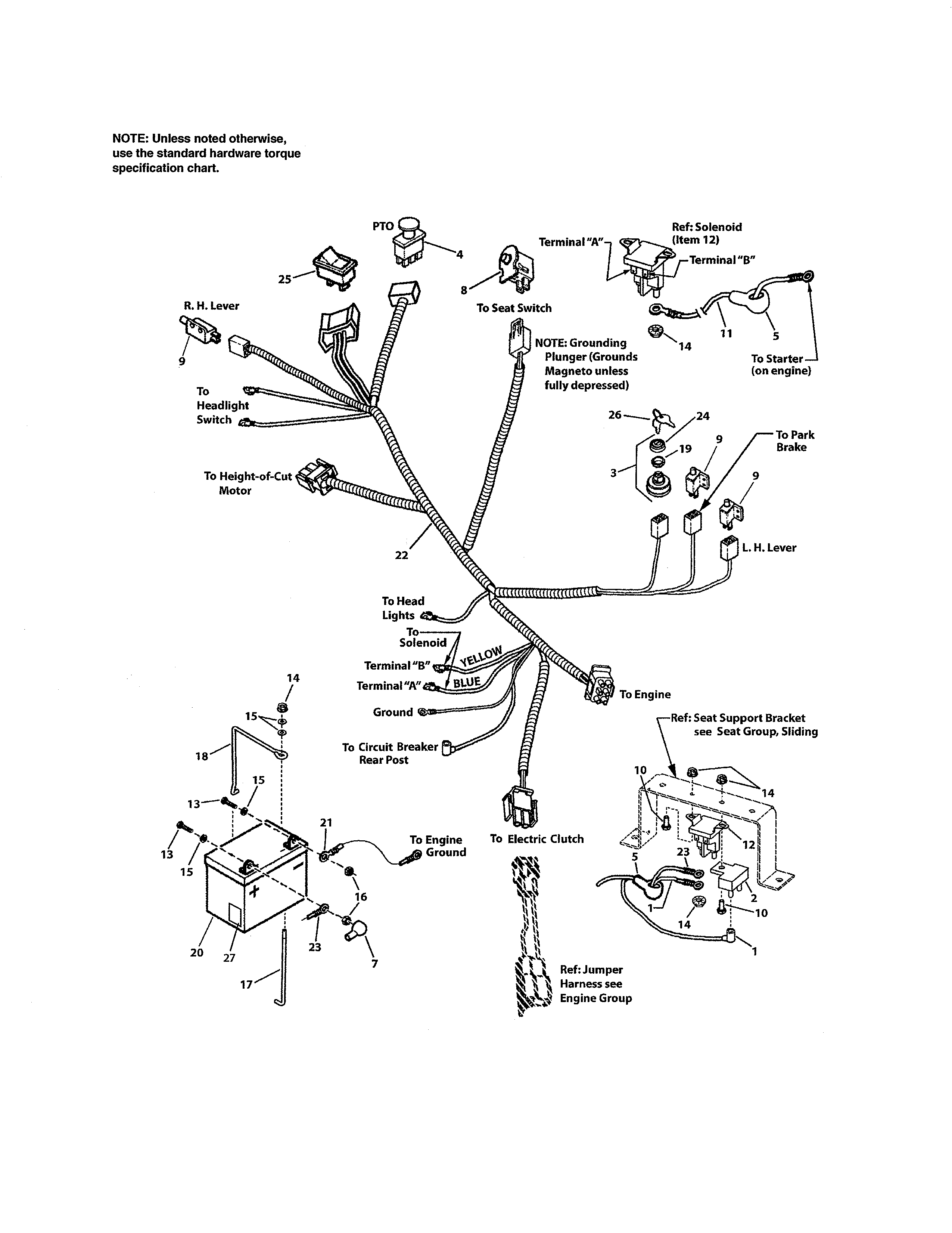 Electrical Diagram and Parts List for 107280060  Craftsman Engine