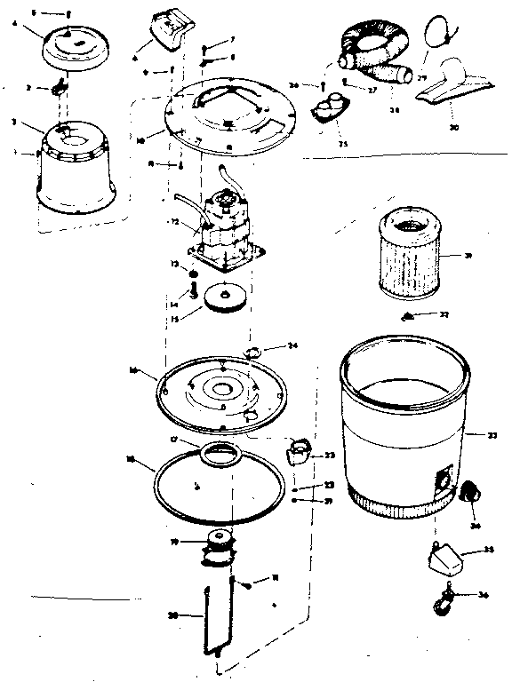 Unit Diagram and Parts List for 113179882  Craftsman Filters & Accessories