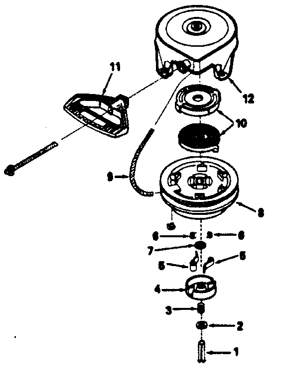 Rewind Starter No. 590630 Diagram and Parts List for 143796012  Craftsman Engine