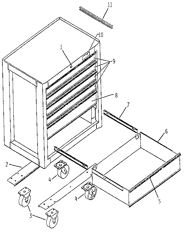 Unit Parts Diagram and Parts List for 70665045  Craftsman Tool Stand & Cart