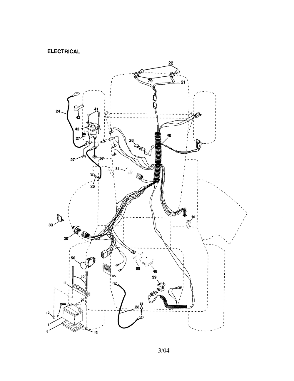 Diagram Diagram and Parts List for 917273611 Type 0 Craftsman Lawn Tractor