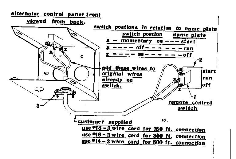Connecting Remote Control Switch Diagram and Parts List for 58031242  Craftsman Engine