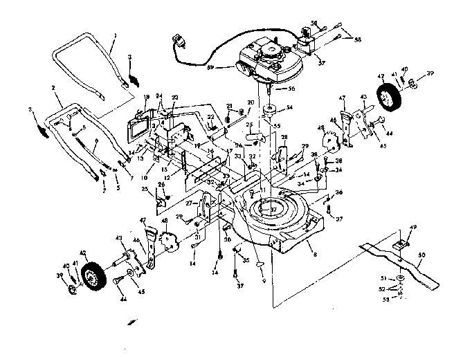 Mower Deck Diagram and Parts List for 131974400  Craftsman Lawn Mower