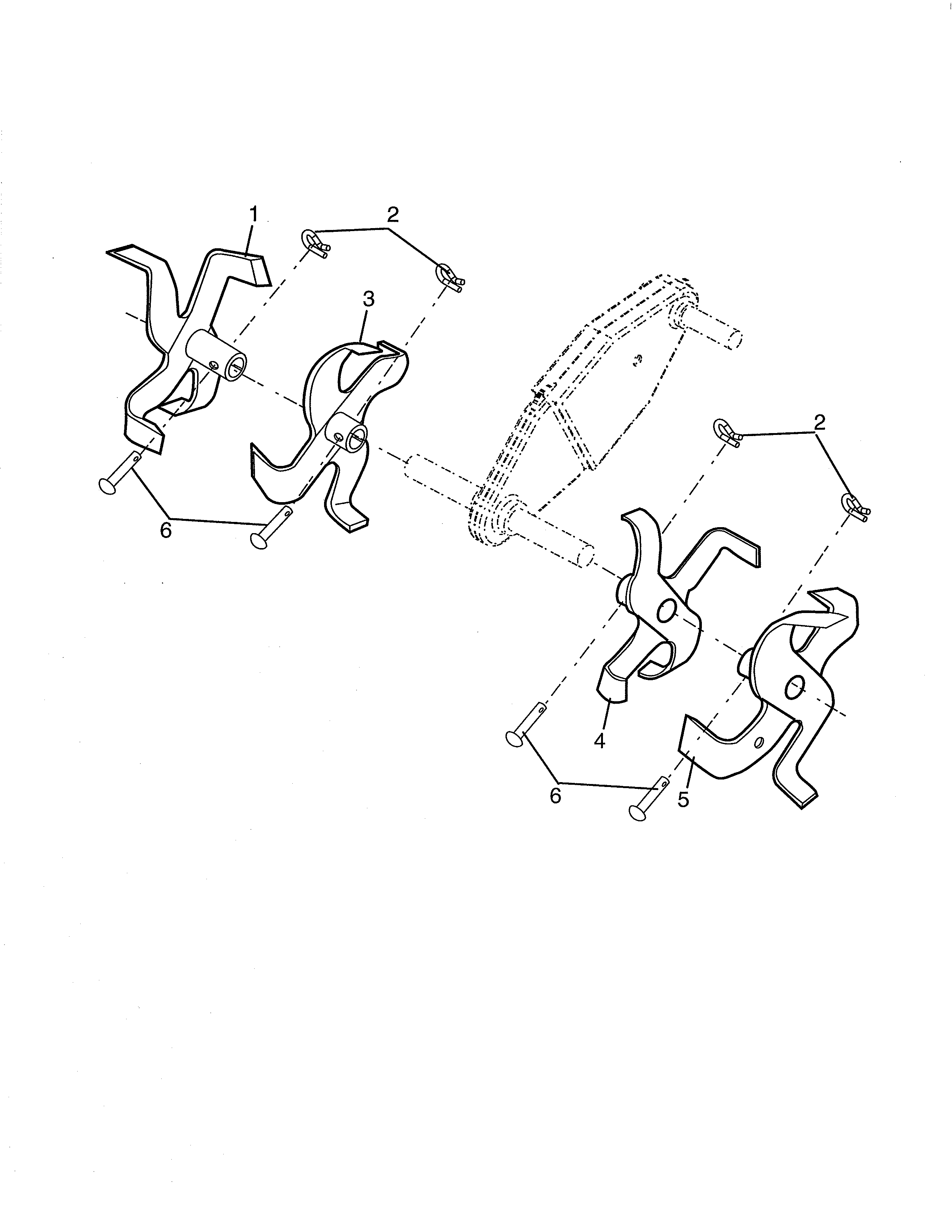 Tine Diagram and Parts List for 91725009  Craftsman Tiller