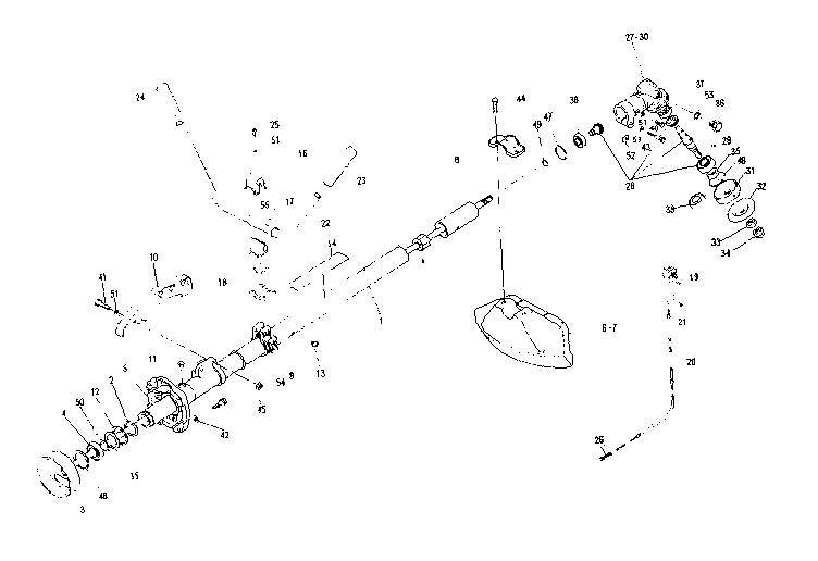 Handle Assembly Diagram and Parts List for 636796241  Craftsman Trimmer