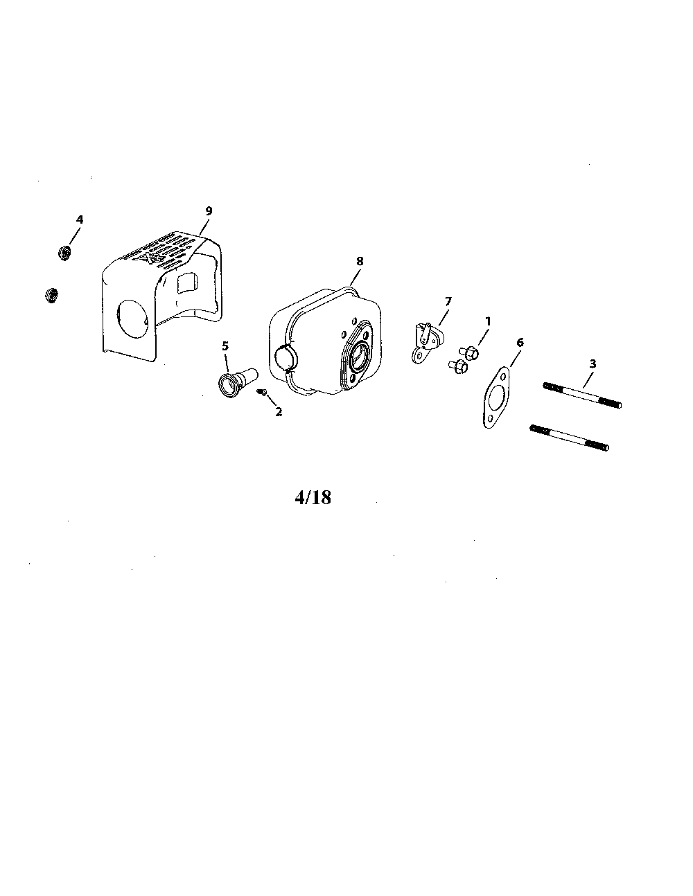 Exhaust 880-010503 Diagram and Parts List for CMXGMAM2703841  Craftsman Lawn Mower