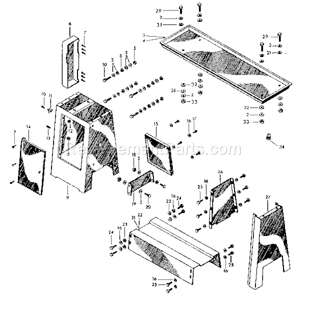 Page J Diagram and Parts List for 10127590  Craftsman Lathe