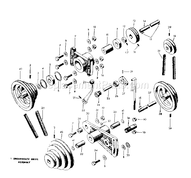Page H Diagram and Parts List for 10128900  Craftsman Lathe