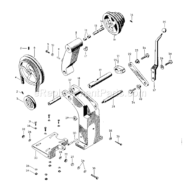 Page F Diagram and Parts List for 10128910  Craftsman Lathe
