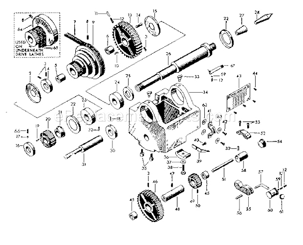 Page A Diagram and Parts List for 10128970  Craftsman Lathe