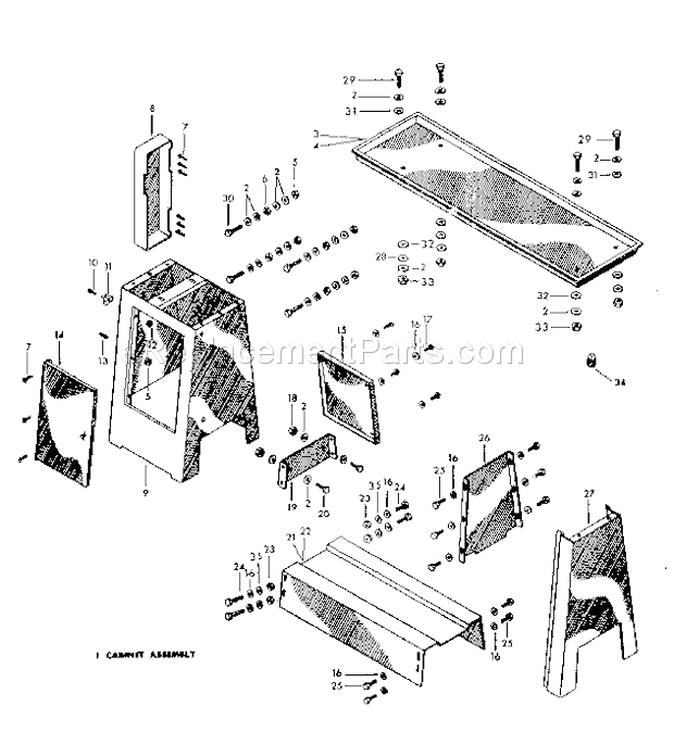 Page J Diagram and Parts List for 10128980  Craftsman Lathe