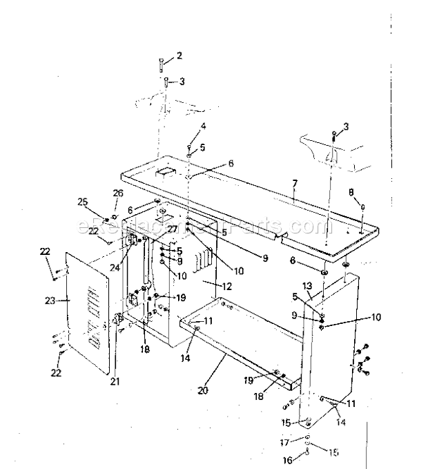 Page K Diagram and Parts List for 10128991  Craftsman Lathe