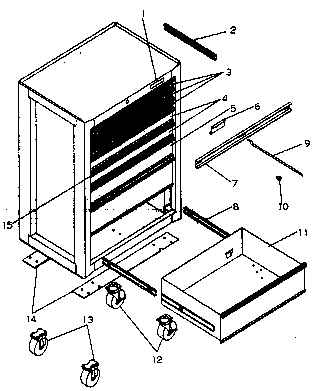 Cabinet Parts Diagram and Parts List for 706619470  Craftsman Tool Stand & Cart