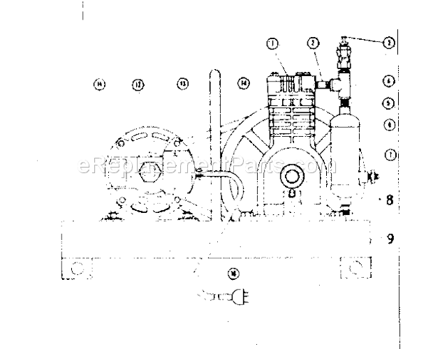 Two-Speed Two-Pressure Ty... Diagram and Parts List for 10217011  Craftsman Compressor