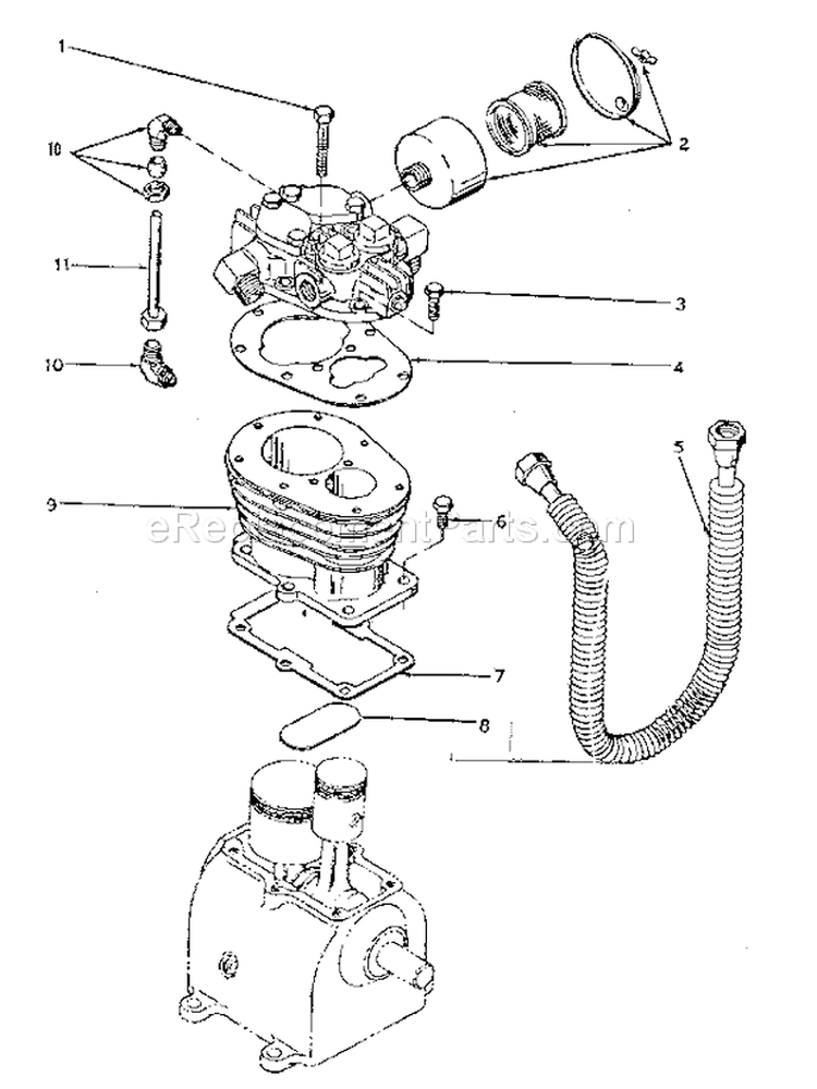 Page C Diagram and Parts List for 10217310  Craftsman Compressor