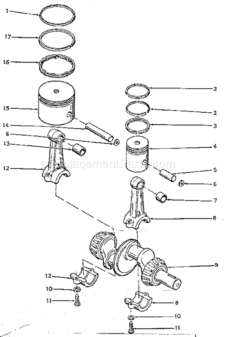 Page D Diagram and Parts List for 10217310  Craftsman Compressor