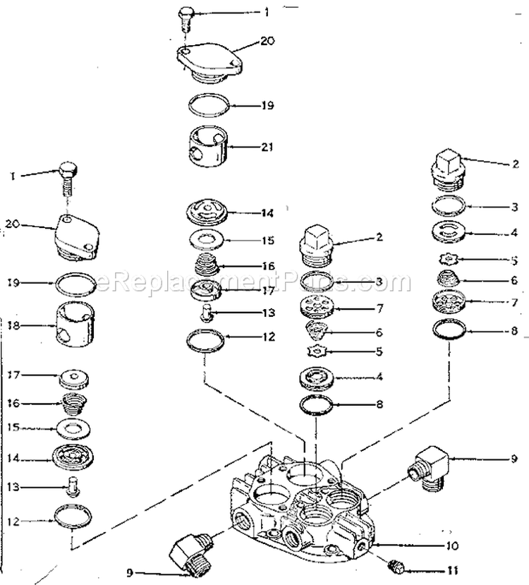 Page E Diagram and Parts List for 10217311  Craftsman Compressor