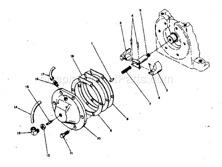 Page E Diagram and Parts List for 102173181  Craftsman Compressor