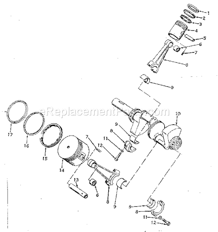 Page D Diagram and Parts List for 10217321  Craftsman Compressor