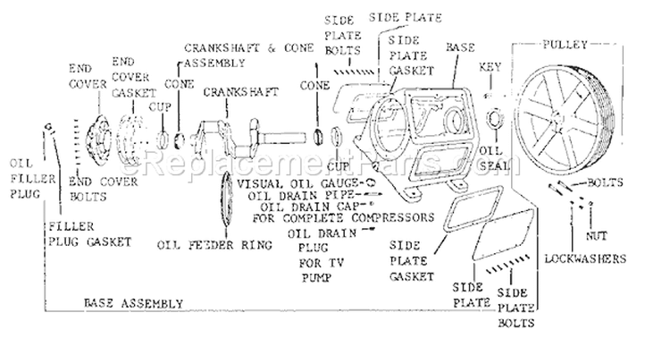 Page D Diagram and Parts List for 10217325  Craftsman Compressor