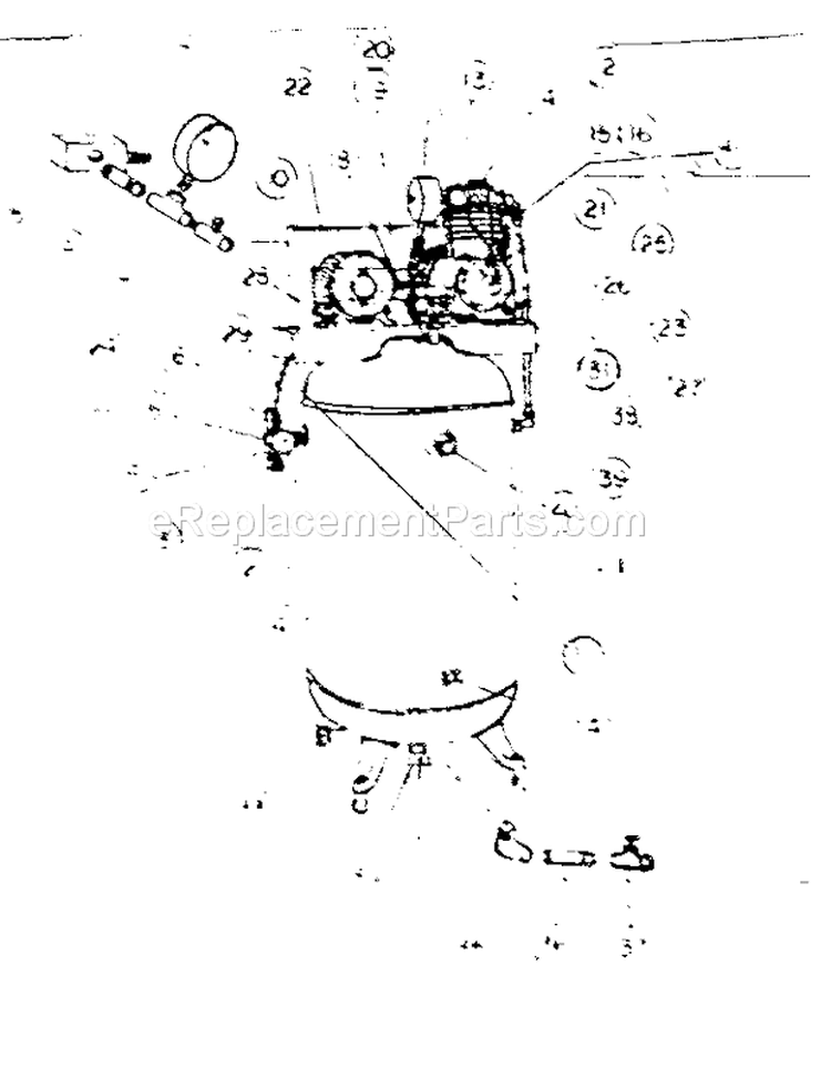Page G Diagram and Parts List for 10217336  Craftsman Compressor