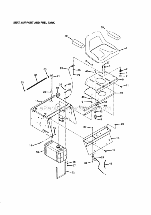 Page J Diagram and Parts List for 102273920  Craftsman Lawn Tractor