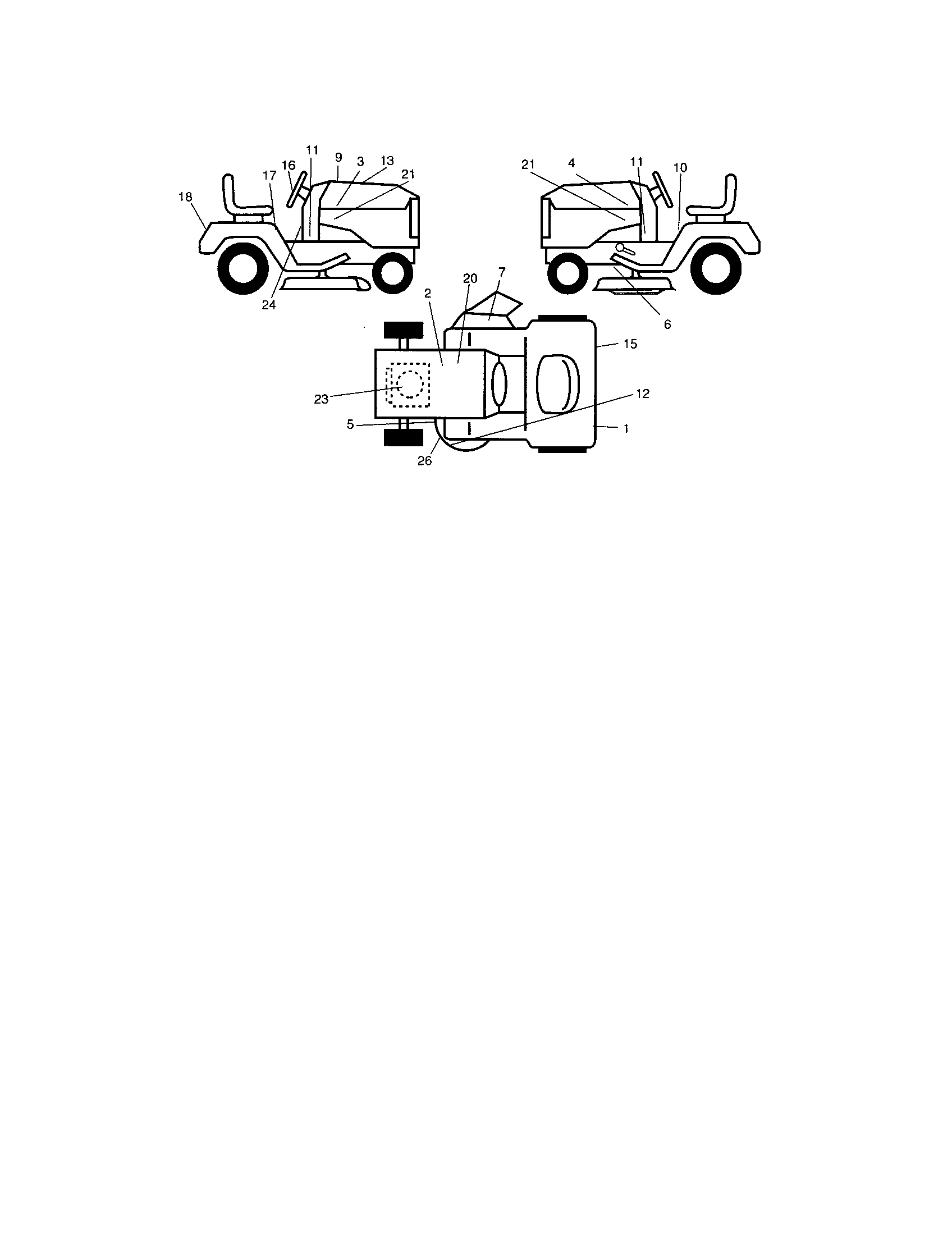 Decals Diagram and Parts List for 917273635  Craftsman Lawn Tractor