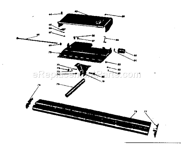Unit Diagram and Parts List for 10320670  Craftsman Planer Jointer