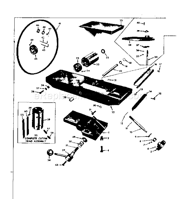 Unit Diagram and Parts List for 10321840  Craftsman Planer Jointer