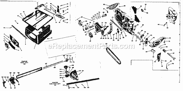 Unit Diagram and Parts List for 10322181  Craftsman Table Saw
