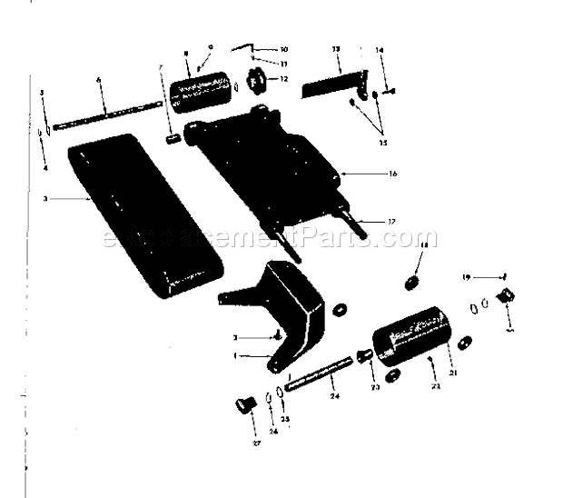 Unit Diagram and Parts List for 10322360  Craftsman Belt or Drum Sander