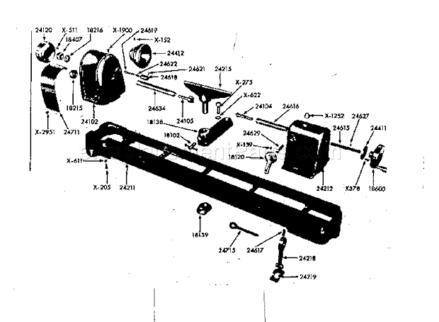 Page A Diagram and Parts List for 10323180  Craftsman Lathe