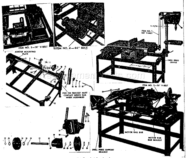 Replacement Parts Diagram and Parts List for 1039770  Craftsman Sander Polisher