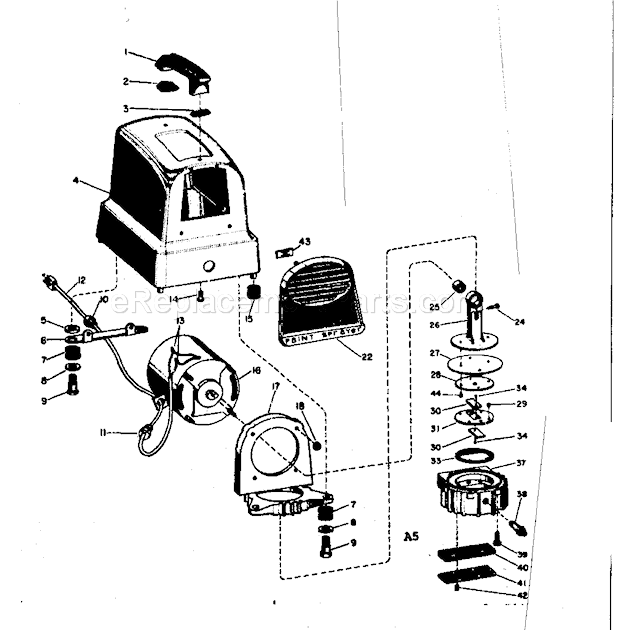 Page A Diagram and Parts List for 106150211  Craftsman Paint Sprayer