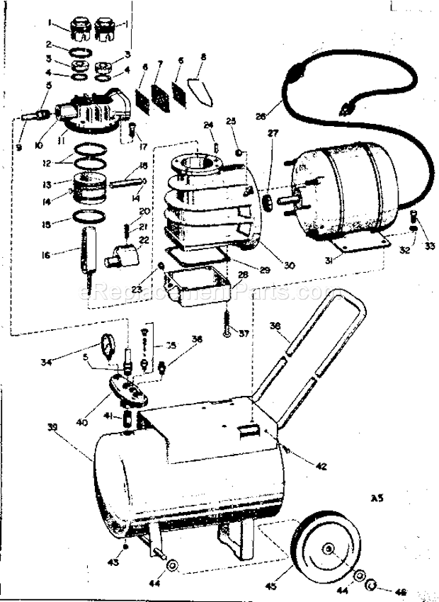 Page A Diagram and Parts List for 106151201  Craftsman Paint Sprayer