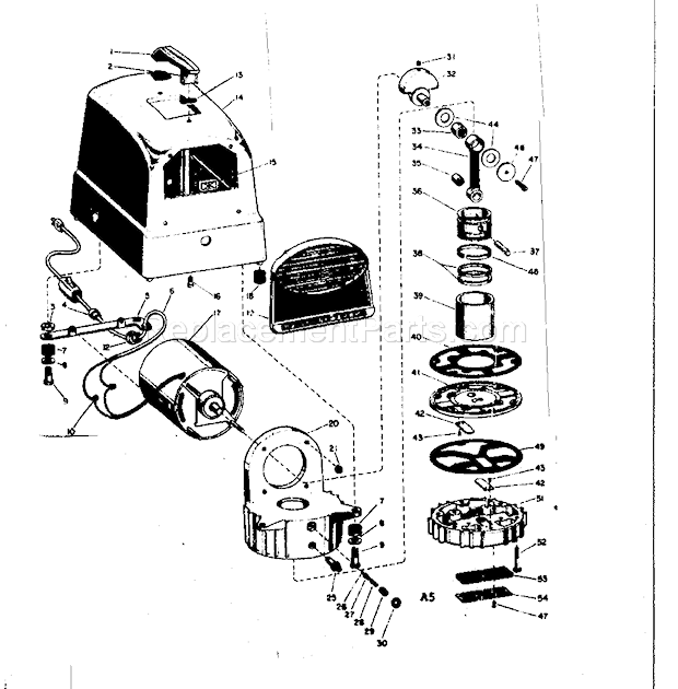 Page A Diagram and Parts List for 106151431  Craftsman Paint Sprayer